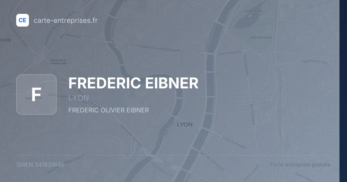 FREDERIC EIBNER — 341631646 — fiche entreprise