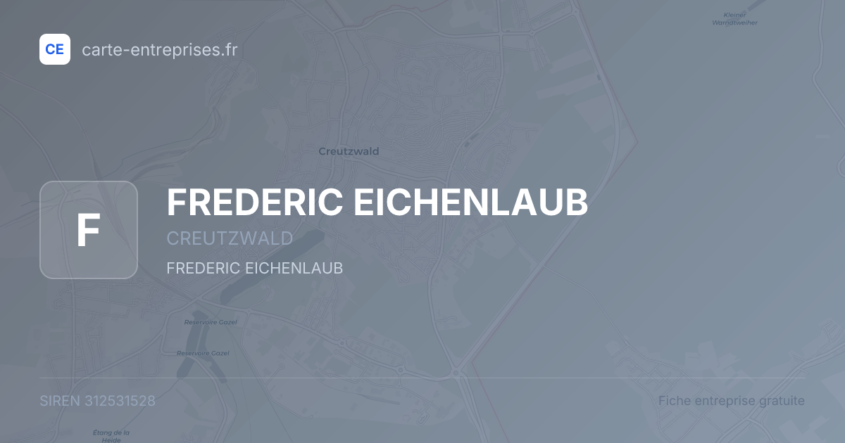 FREDERIC EICHENLAUB — 312531528 — fiche entreprise