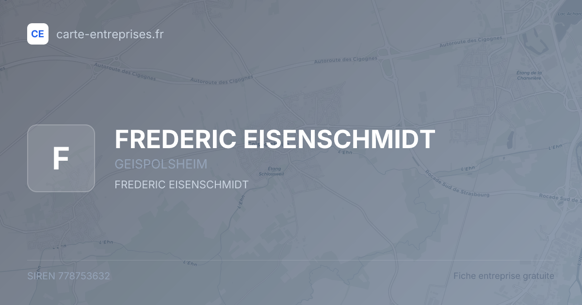 FREDERIC EISENSCHMIDT — 778753632 — fiche entreprise