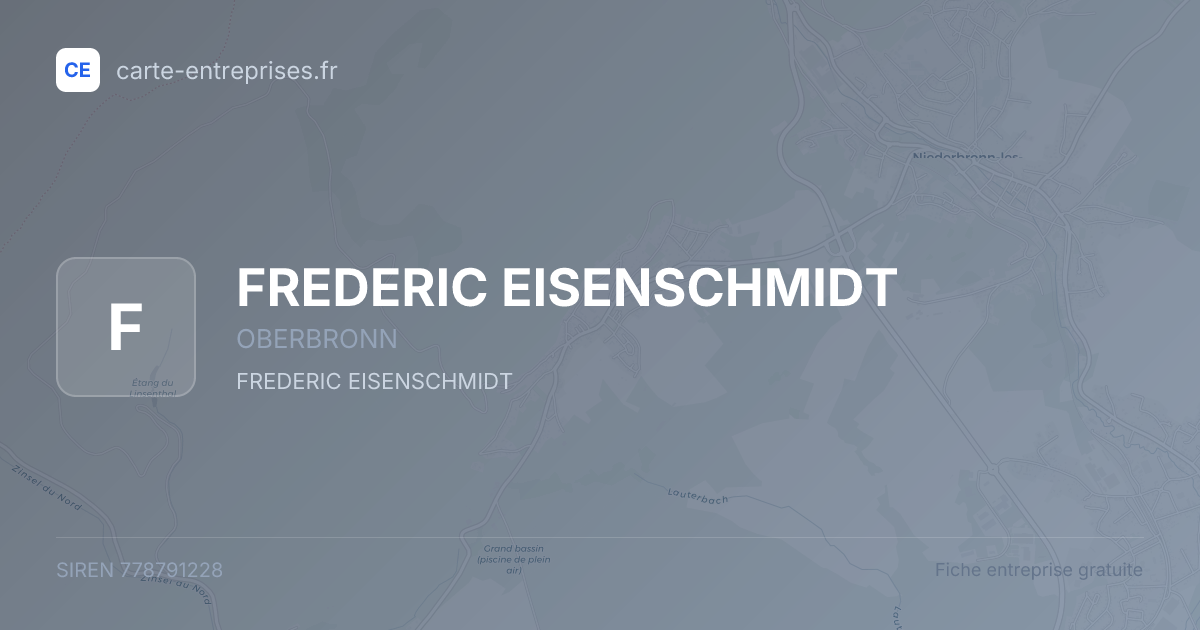 FREDERIC EISENSCHMIDT — 778791228 — fiche entreprise