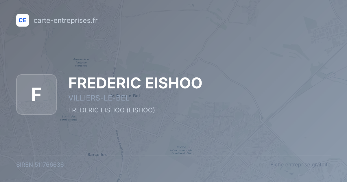 FREDERIC EISHOO — 511766636 — fiche entreprise