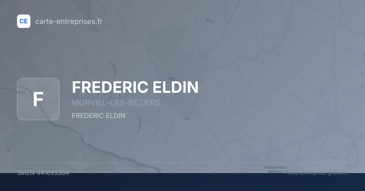 FREDERIC ELDIN — 441695384 — fiche entreprise