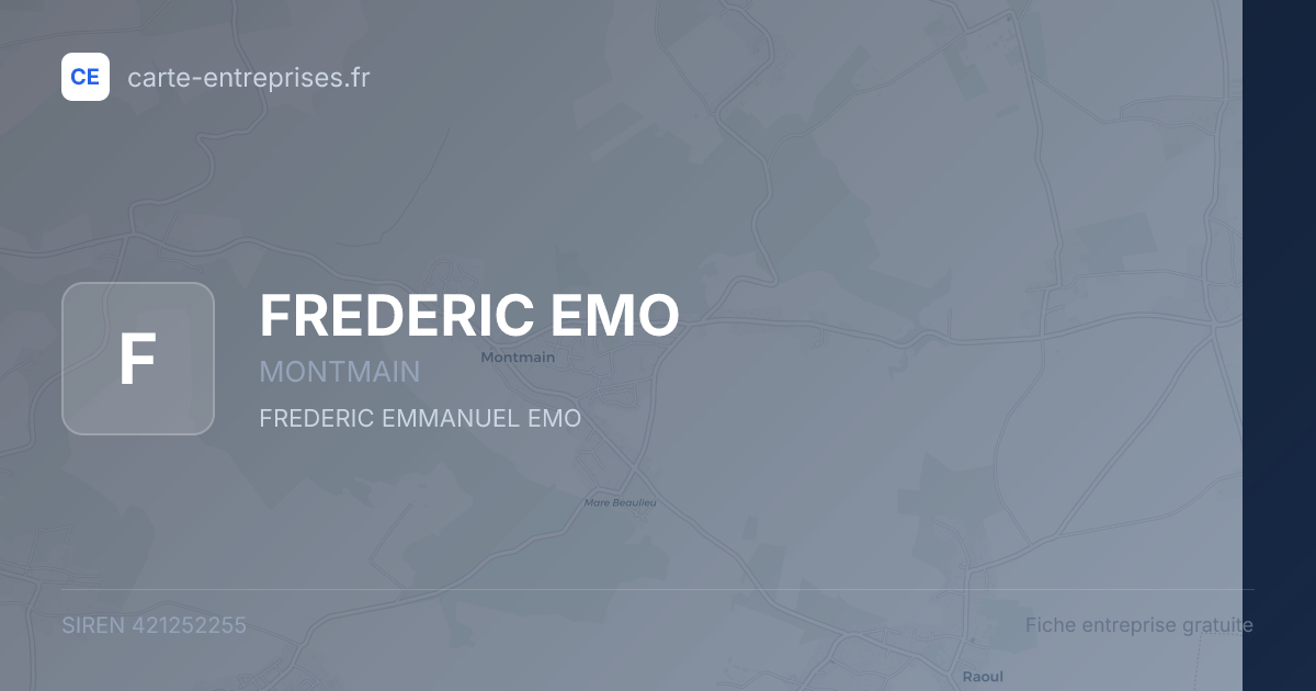 FREDERIC EMO — 421252255 — fiche entreprise