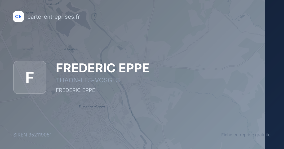 FREDERIC EPPE — 352119051 — fiche entreprise