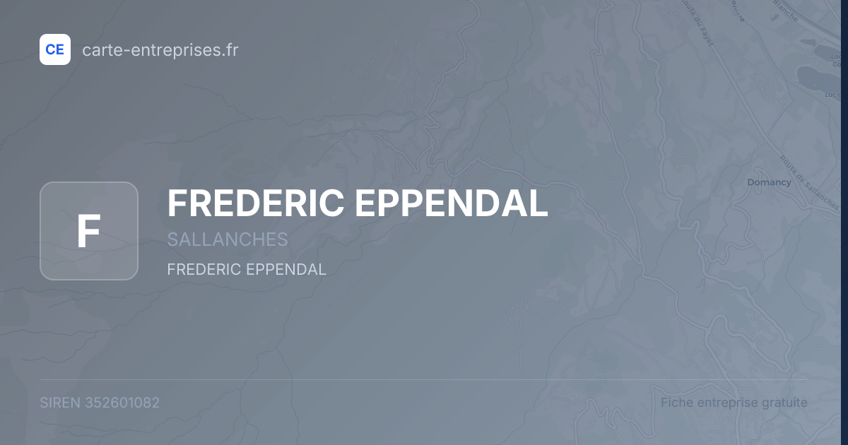 FREDERIC EPPENDAL — 352601082 — fiche entreprise