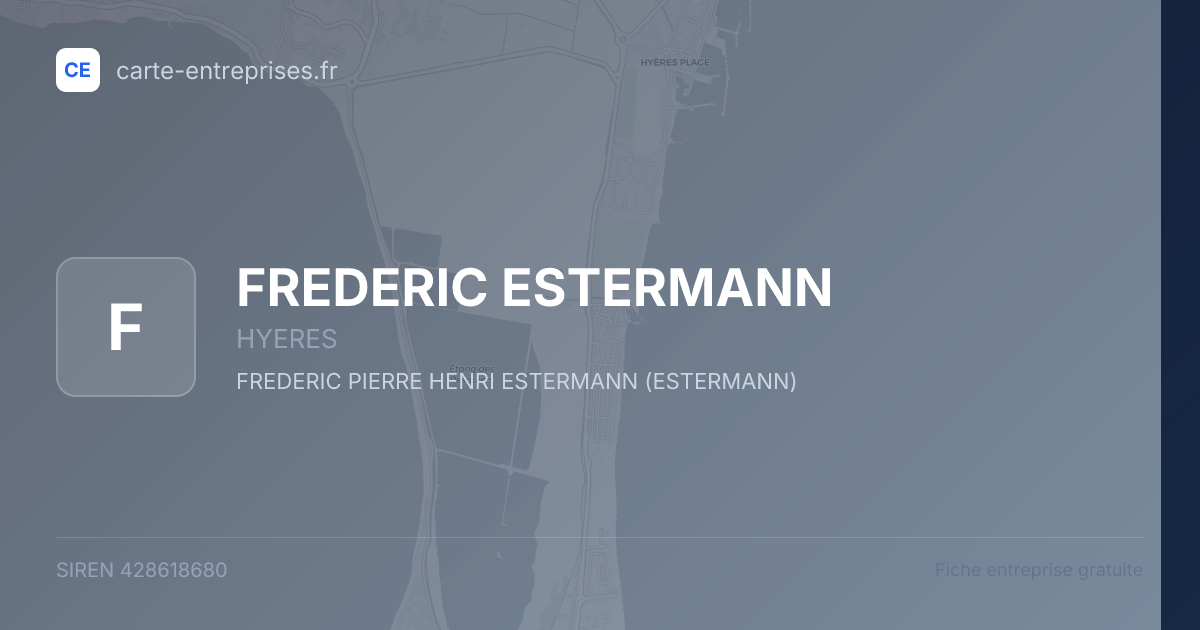 FREDERIC ESTERMANN — 428618680 — fiche entreprise