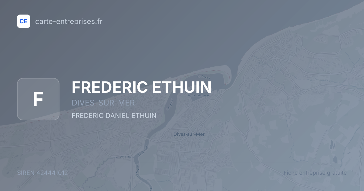 FREDERIC ETHUIN — 424441012 — fiche entreprise