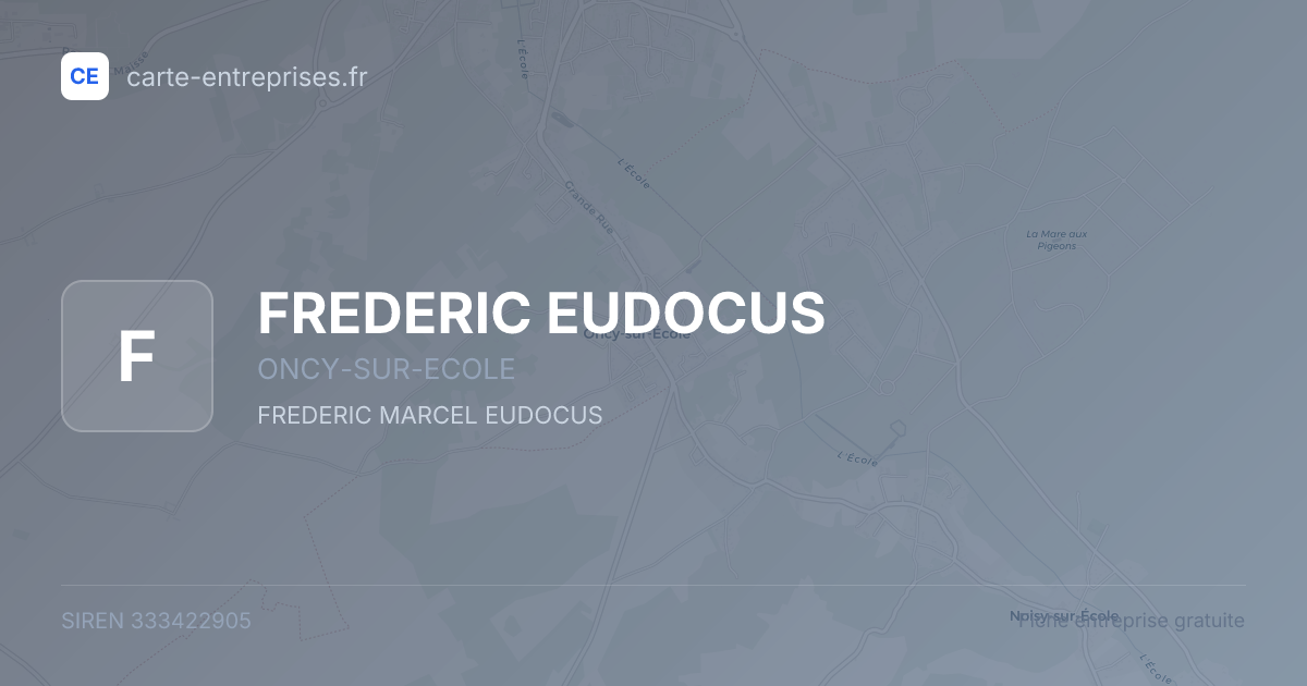 FREDERIC EUDOCUS — 333422905 — fiche entreprise