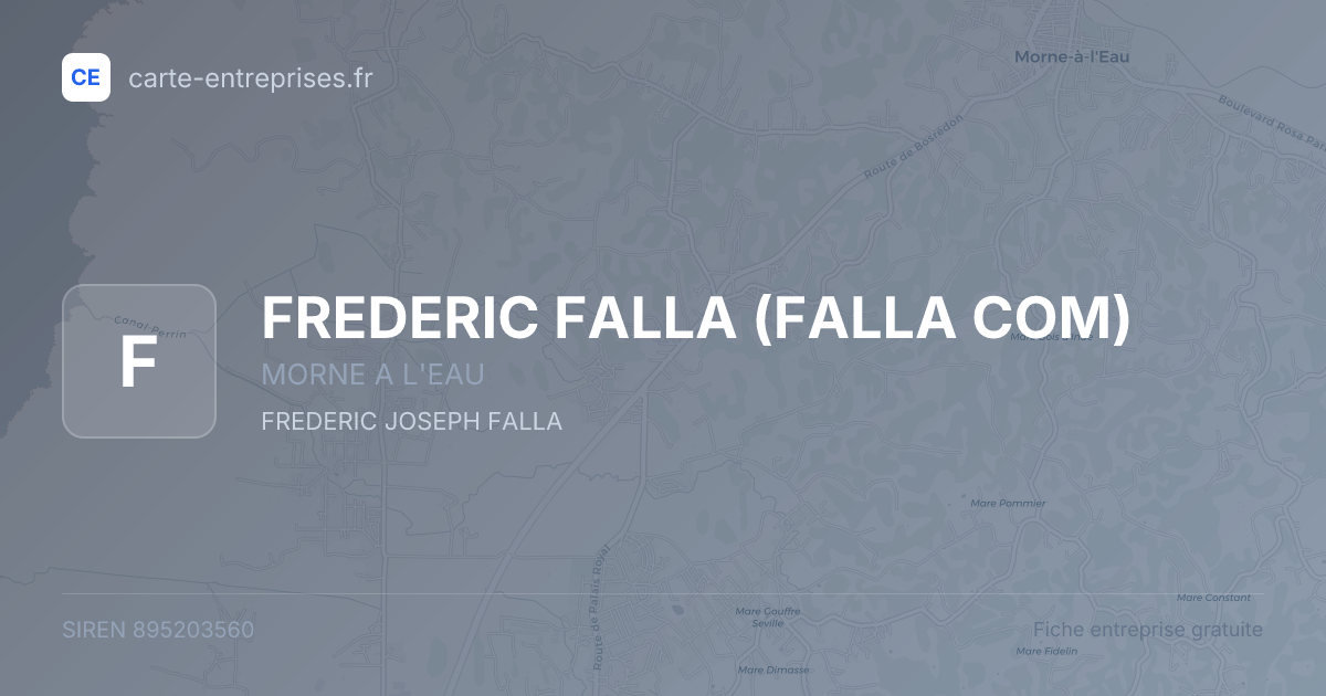 FREDERIC FALLA (FALLA COM) — 895203560 — fiche entreprise