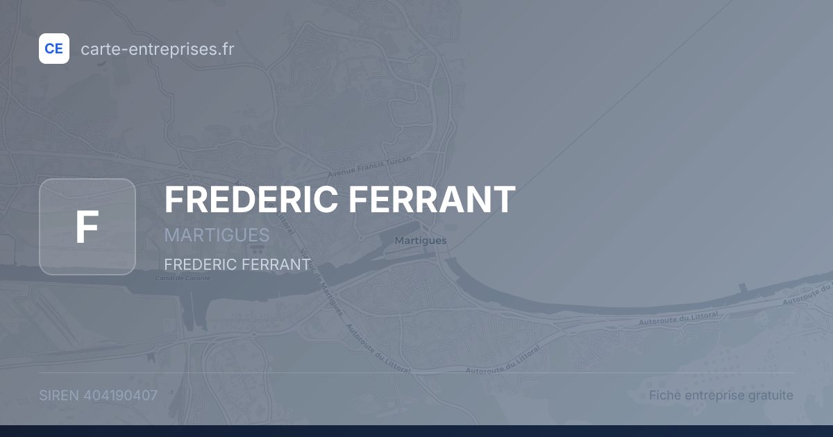 FREDERIC FERRANT — 404190407 — fiche entreprise