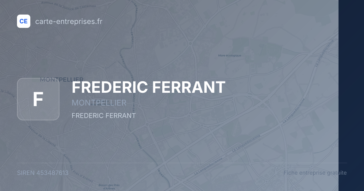 FREDERIC FERRANT — 453487613 — fiche entreprise