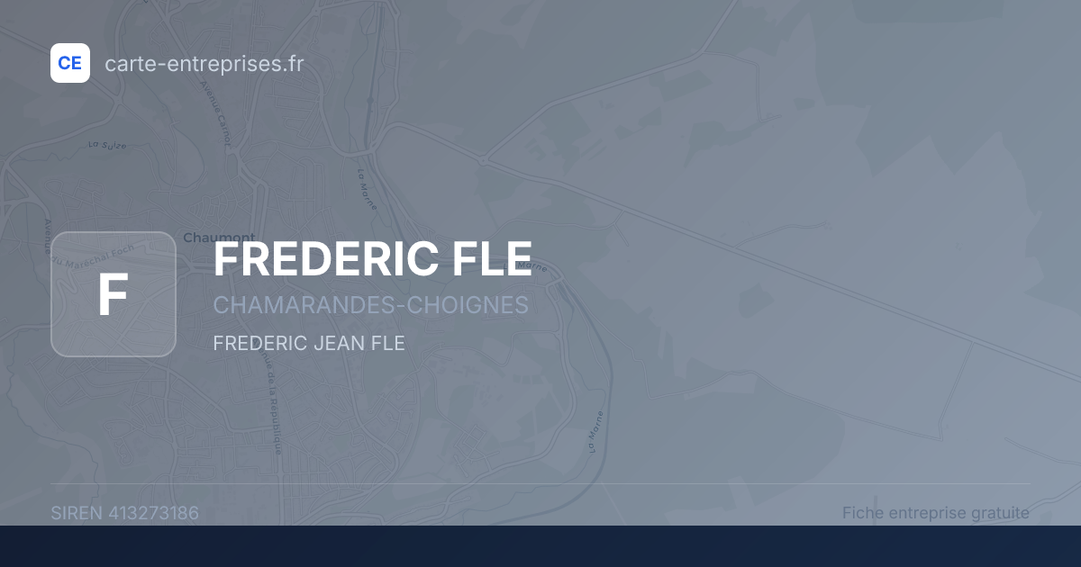 FREDERIC FLE — 413273186 — fiche entreprise