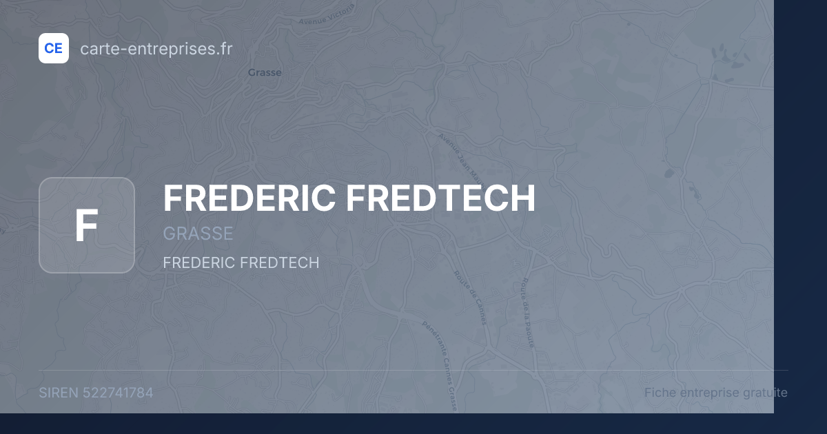FREDERIC FREDTECH — 522741784 — fiche entreprise