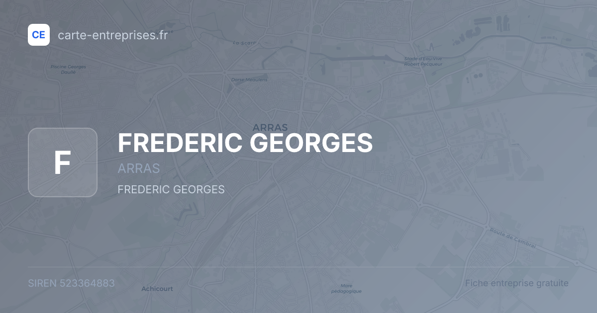 FREDERIC GEORGES — 523364883 — fiche entreprise