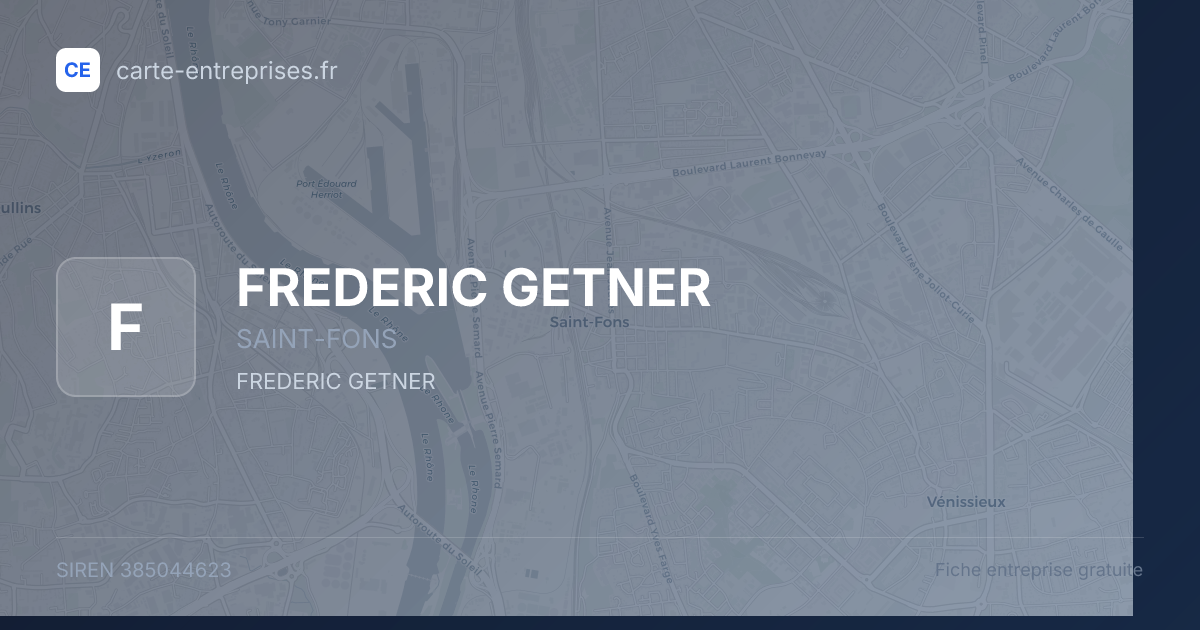FREDERIC GETNER — 385044623 — fiche entreprise