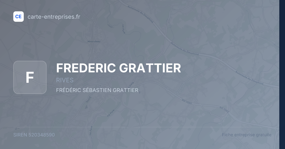 FREDERIC GRATTIER — 520348590 — fiche entreprise