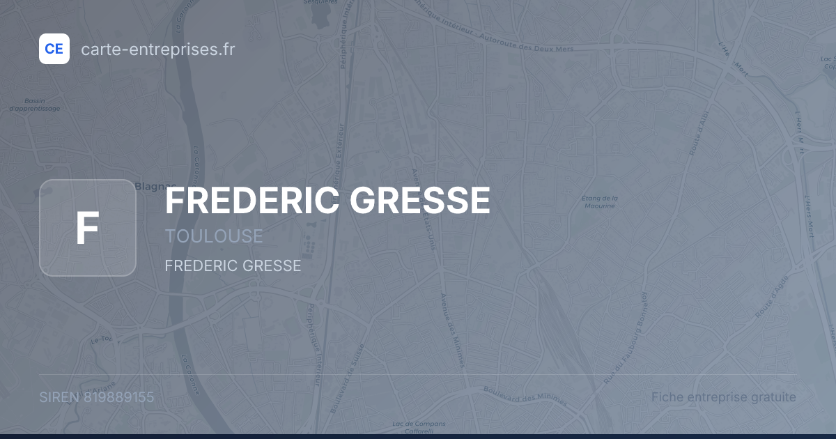 FREDERIC GRESSE — 819889155 — fiche entreprise