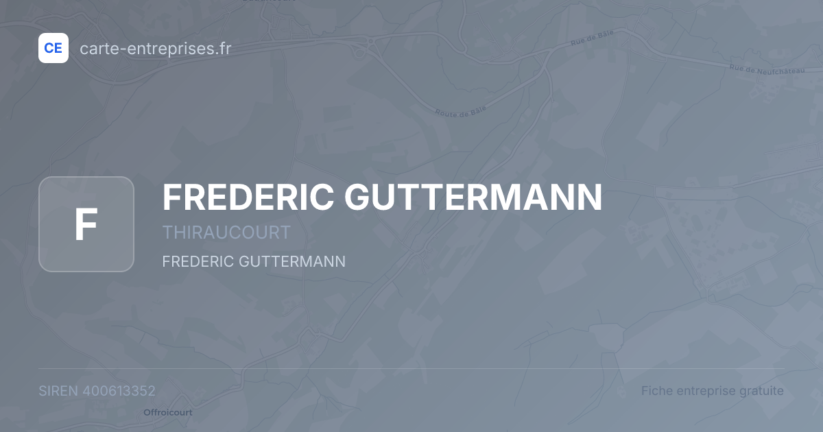FREDERIC GUTTERMANN — 400613352 — fiche entreprise