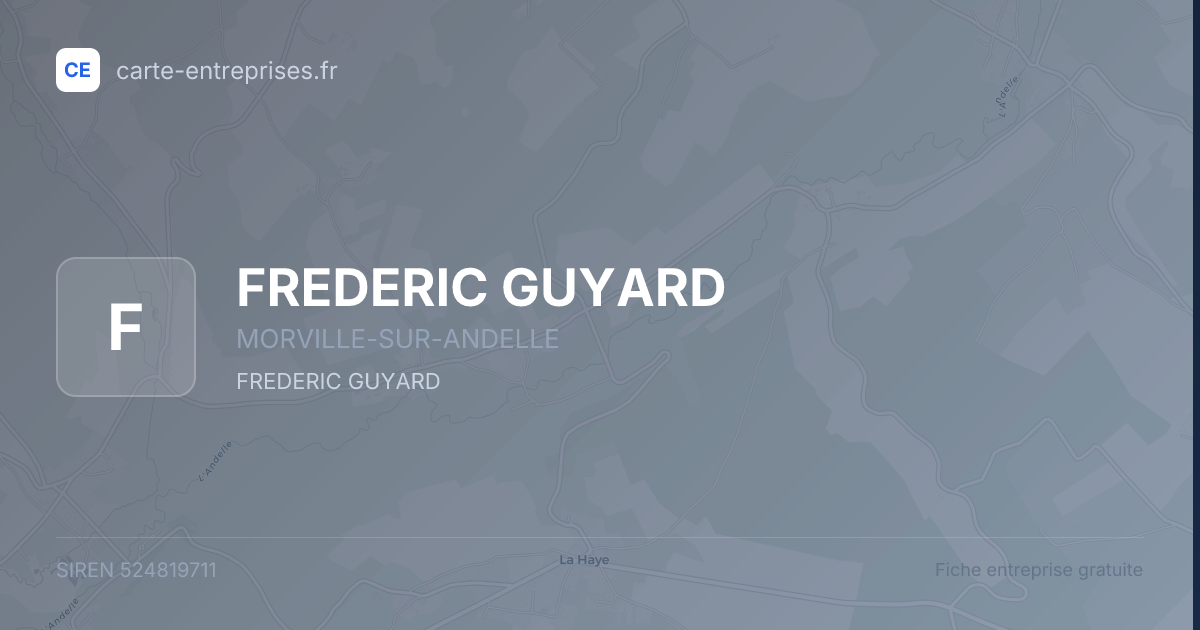 FREDERIC GUYARD — 524819711 — fiche entreprise