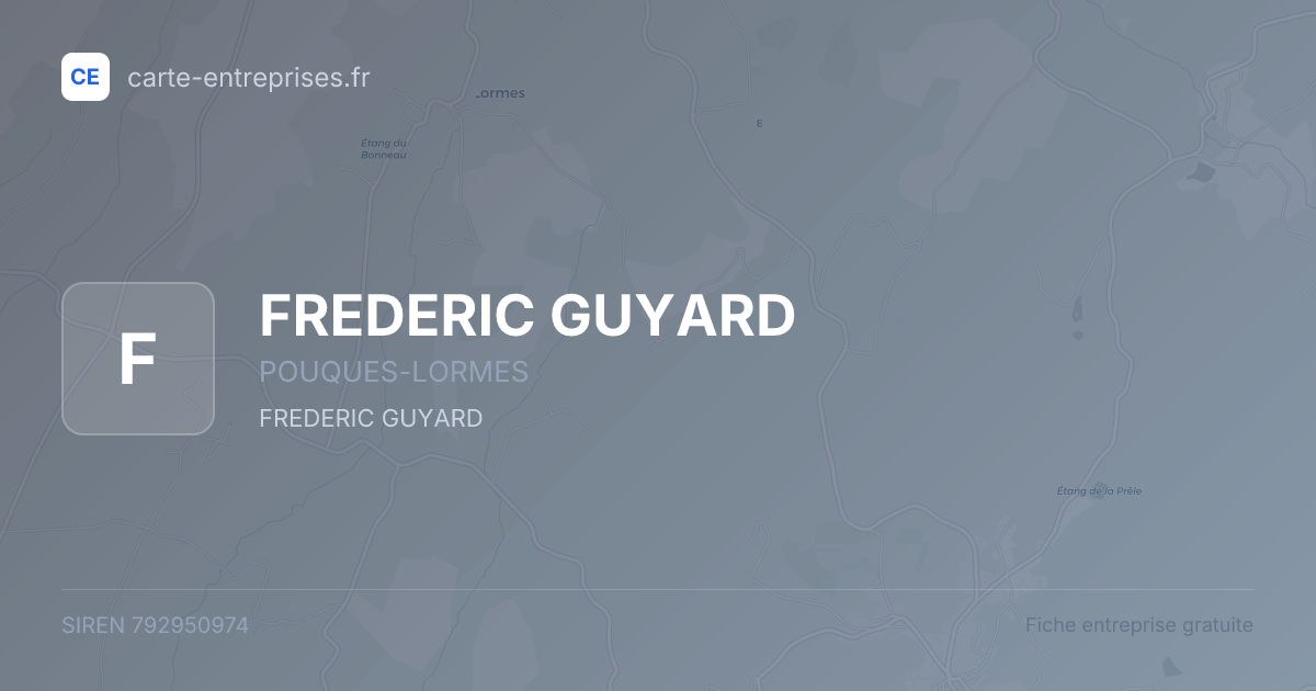 FREDERIC GUYARD — 792950974 — fiche entreprise