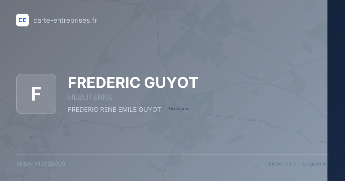 FREDERIC GUYOT — 413992009 — fiche entreprise