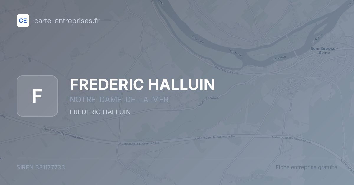 FREDERIC HALLUIN — 331177733 — fiche entreprise