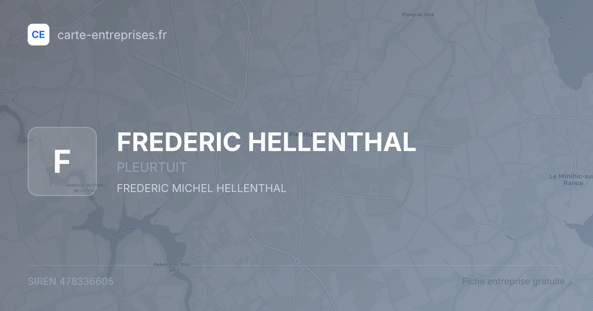 FREDERIC HELLENTHAL — 478336605 — fiche entreprise