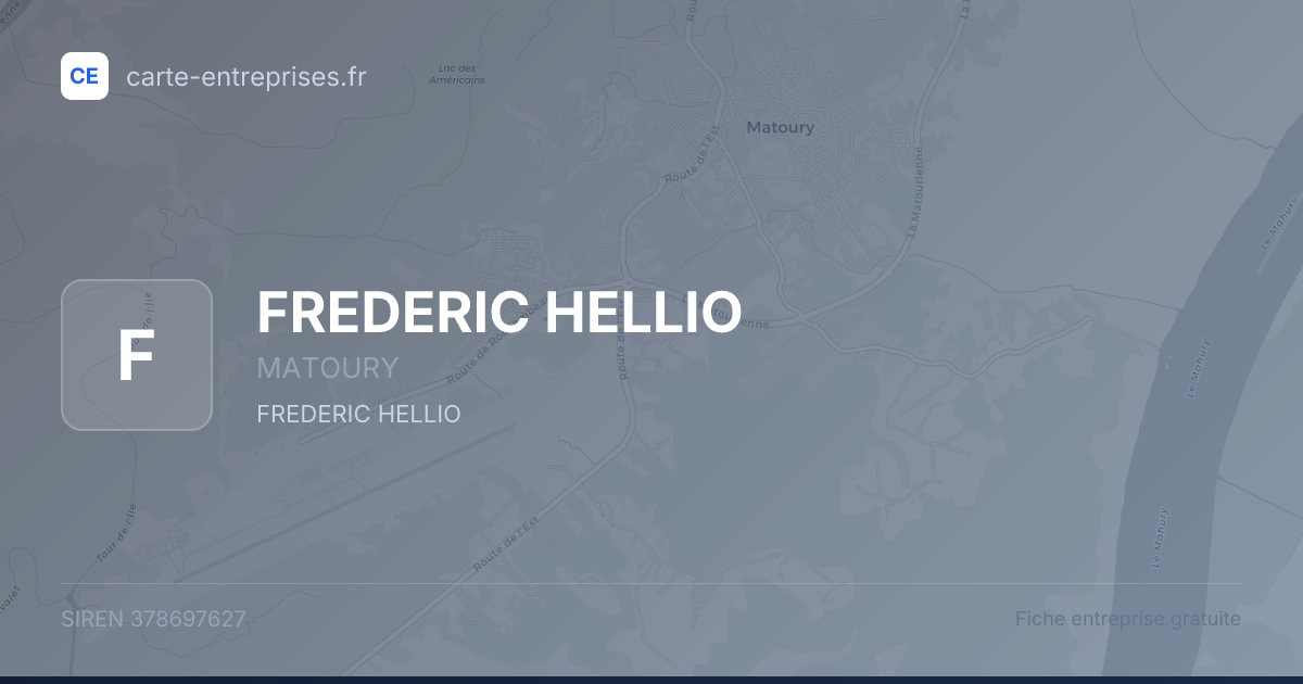 FREDERIC HELLIO — 378697627 — fiche entreprise