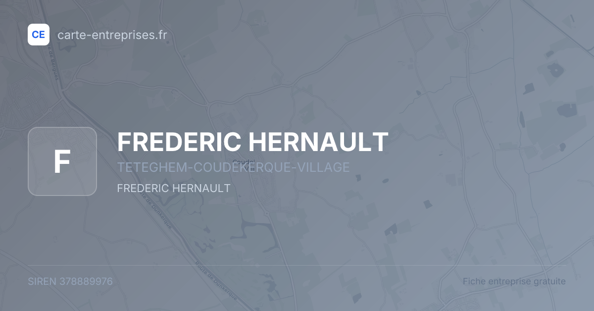 FREDERIC HERNAULT — 378889976 — fiche entreprise