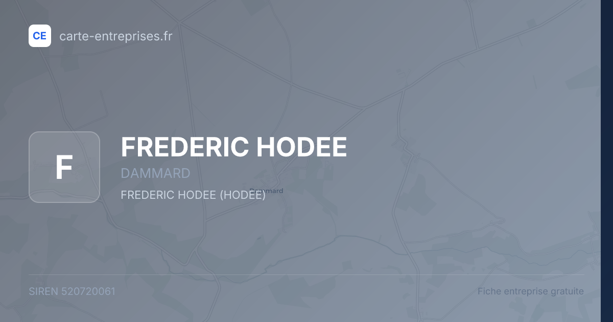 FREDERIC HODEE — 520720061 — fiche entreprise