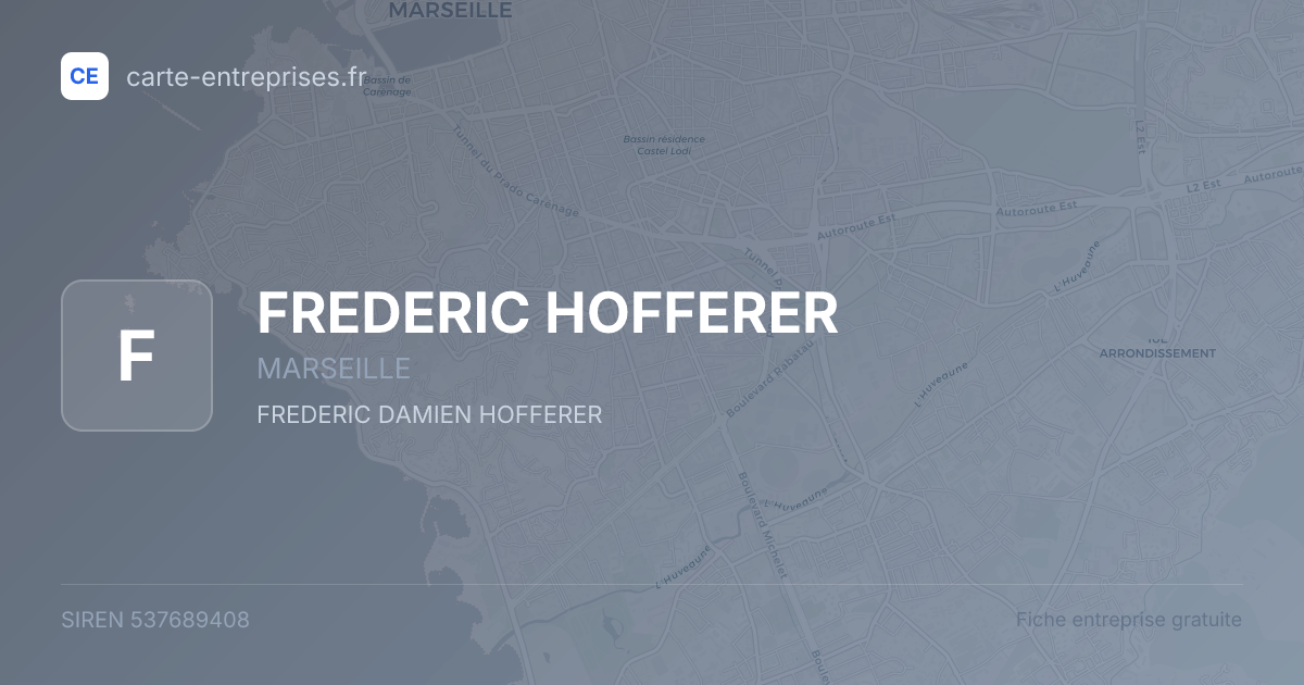 FREDERIC HOFFERER — 537689408 — fiche entreprise