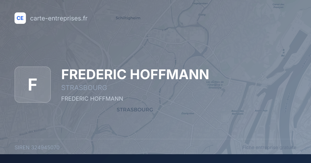 FREDERIC HOFFMANN — 324945070 — fiche entreprise