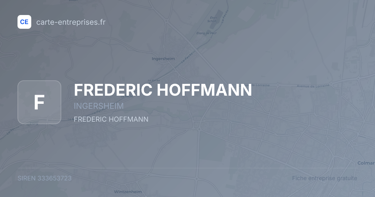 FREDERIC HOFFMANN — 333653723 — fiche entreprise