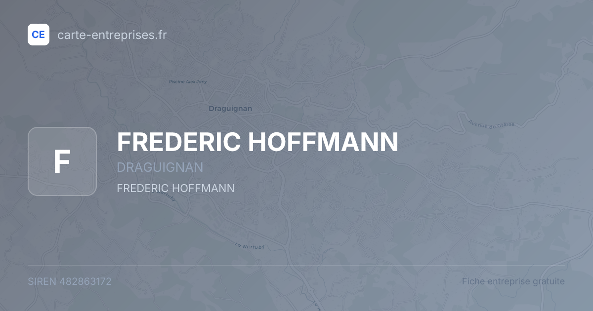 FREDERIC HOFFMANN — 482863172 — fiche entreprise