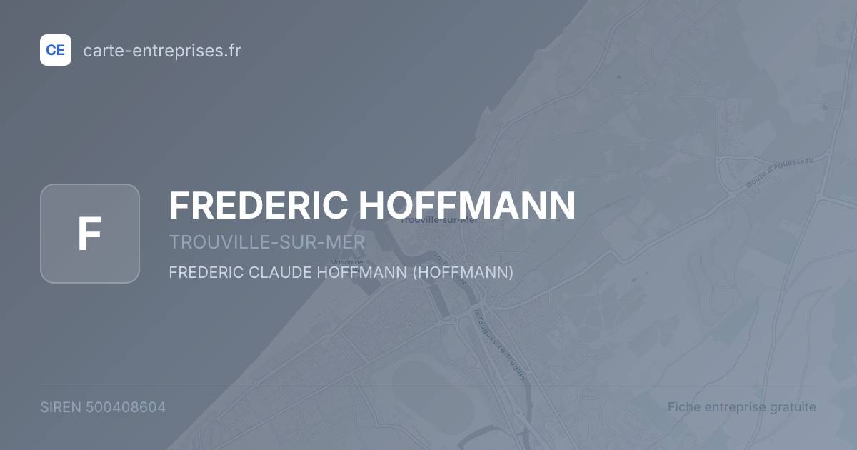 FREDERIC HOFFMANN — 500408604 — fiche entreprise