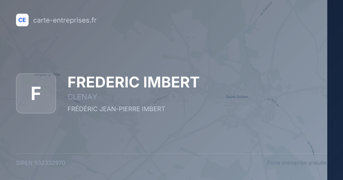 FREDERIC IMBERT — 532332970 — fiche entreprise