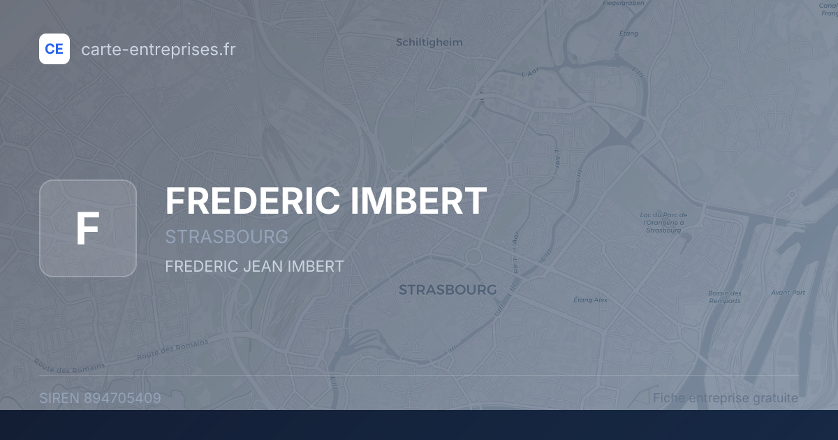FREDERIC IMBERT — 894705409 — fiche entreprise