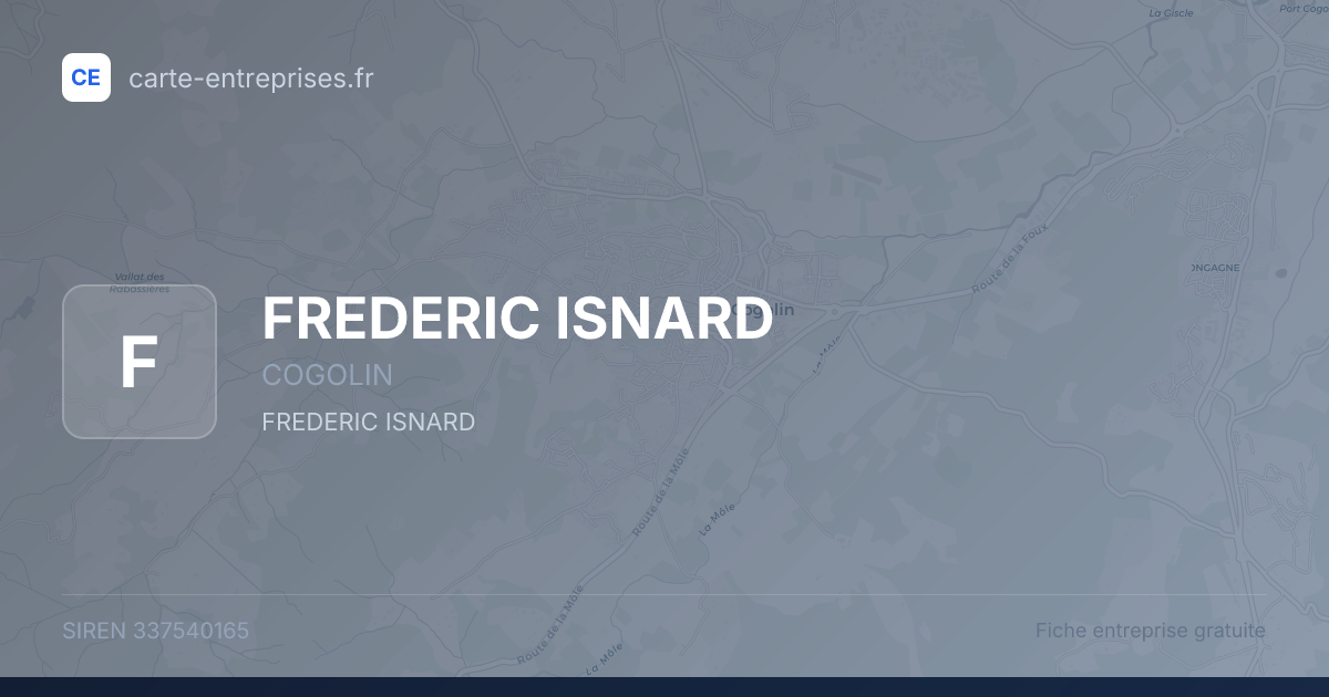 FREDERIC ISNARD — 337540165 — fiche entreprise