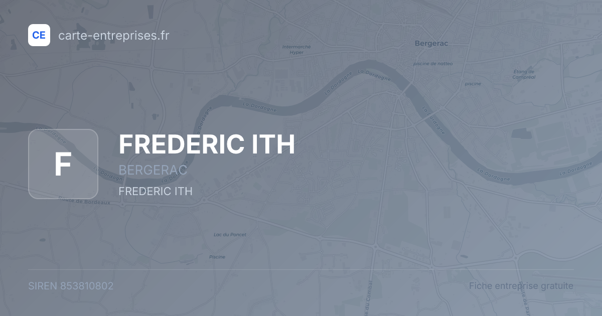FREDERIC ITH — 853810802 — fiche entreprise