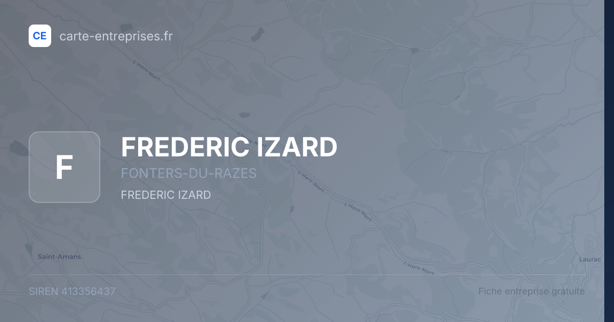 FREDERIC IZARD — 413356437 — fiche entreprise