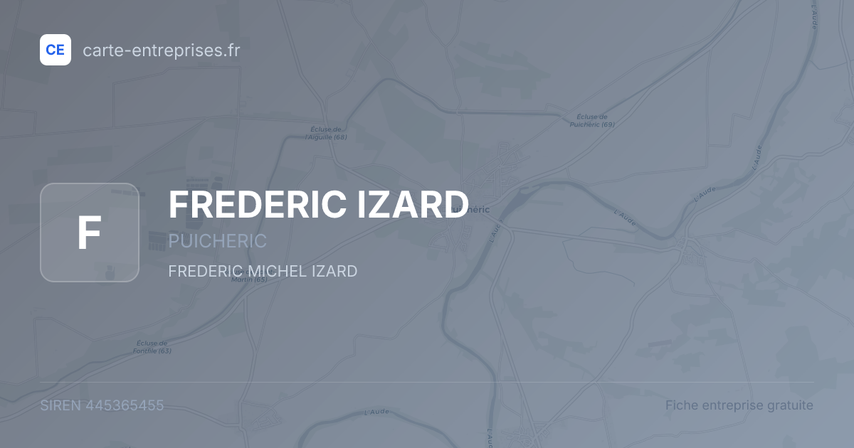 FREDERIC IZARD — 445365455 — fiche entreprise