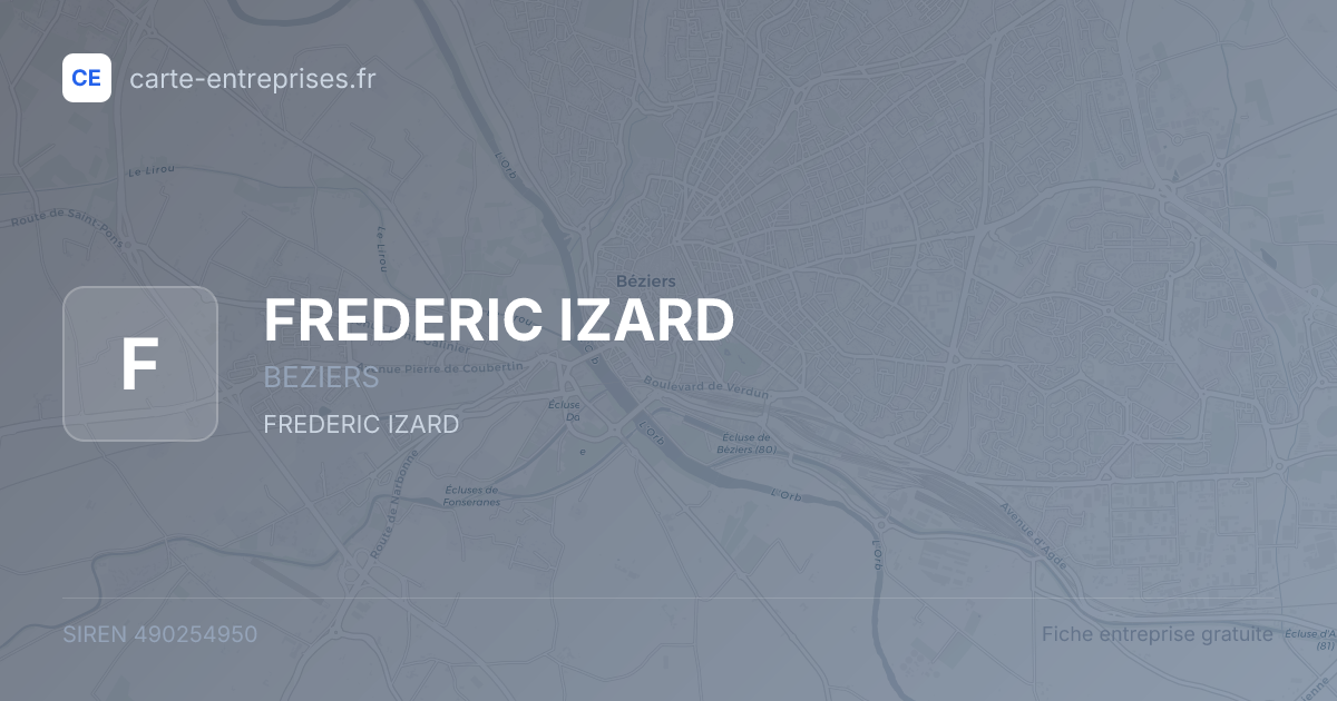 FREDERIC IZARD — 490254950 — fiche entreprise
