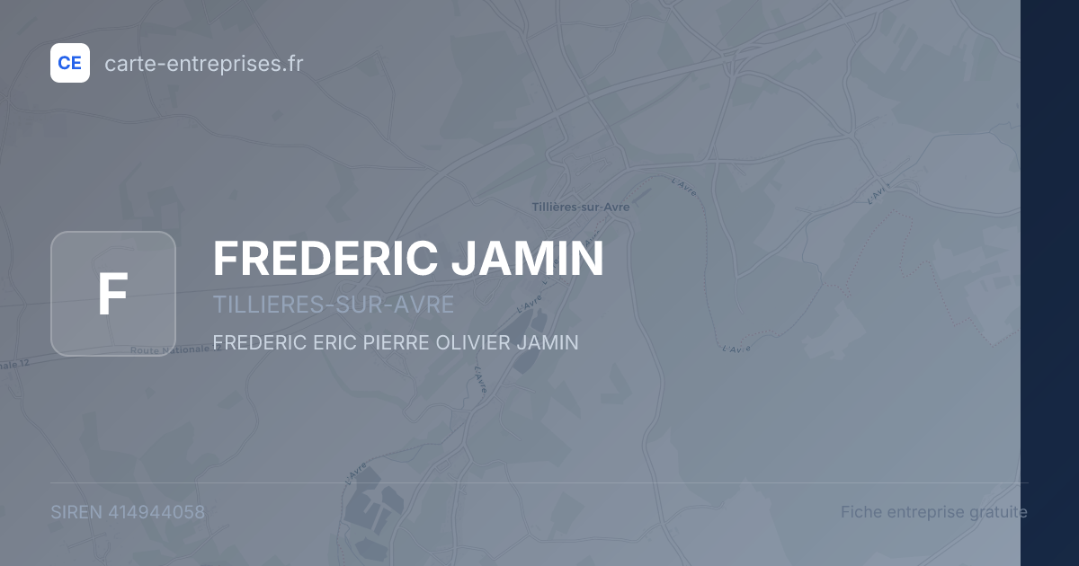 FREDERIC JAMIN — 414944058 — fiche entreprise