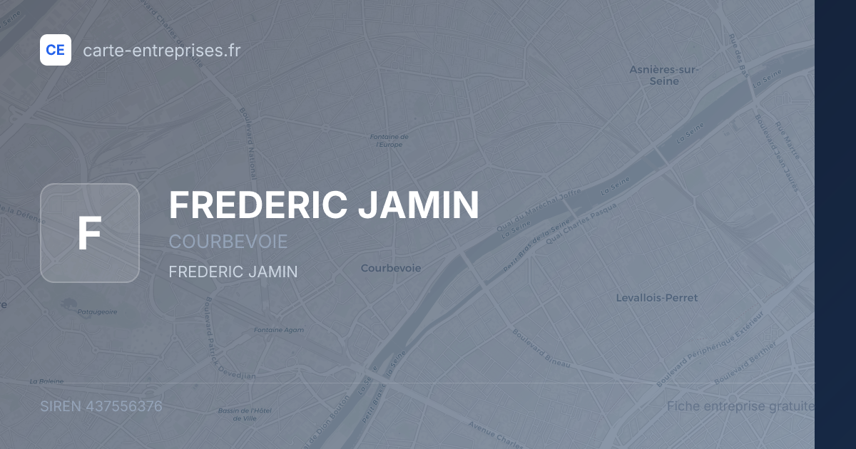 FREDERIC JAMIN — 437556376 — fiche entreprise