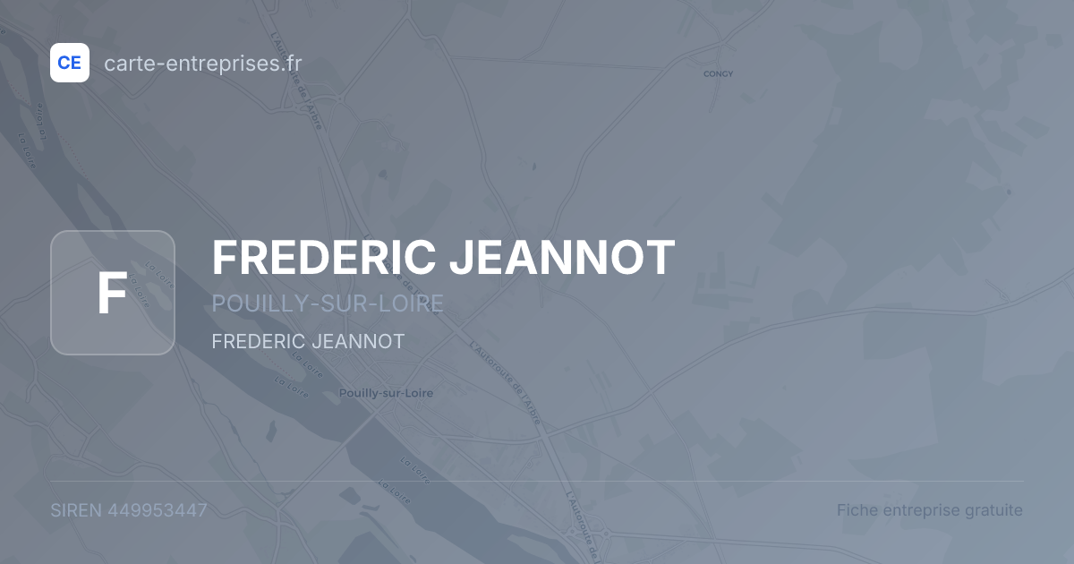 FREDERIC JEANNOT — 449953447 — fiche entreprise