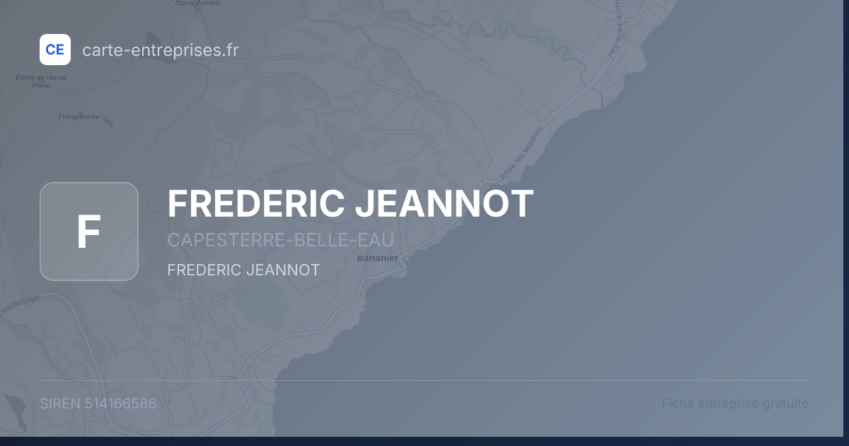 FREDERIC JEANNOT — 514166586 — fiche entreprise
