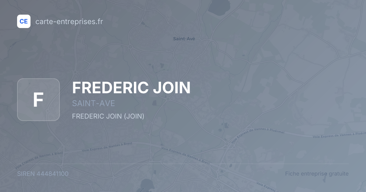 FREDERIC JOIN — 444841100 — fiche entreprise