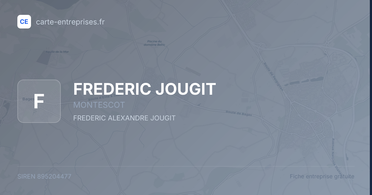 FREDERIC JOUGIT — 895204477 — fiche entreprise
