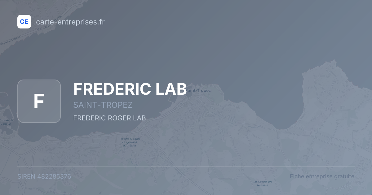 FREDERIC LAB — 482285376 — fiche entreprise