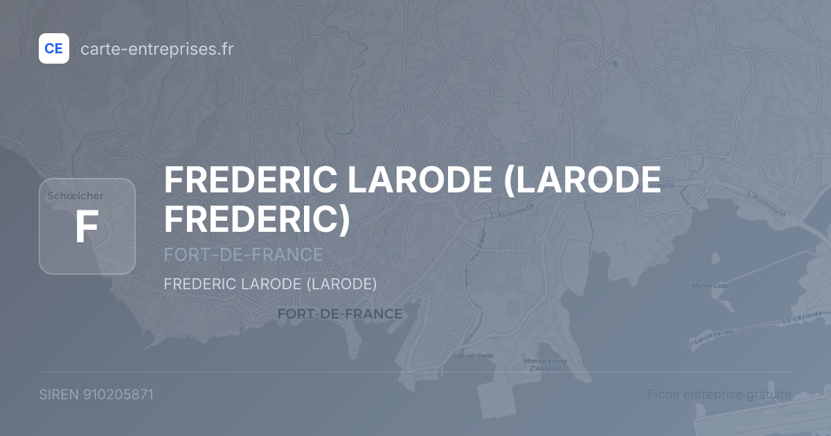 FREDERIC LARODE (LARODE FREDERIC) — 910205871 — fiche entreprise